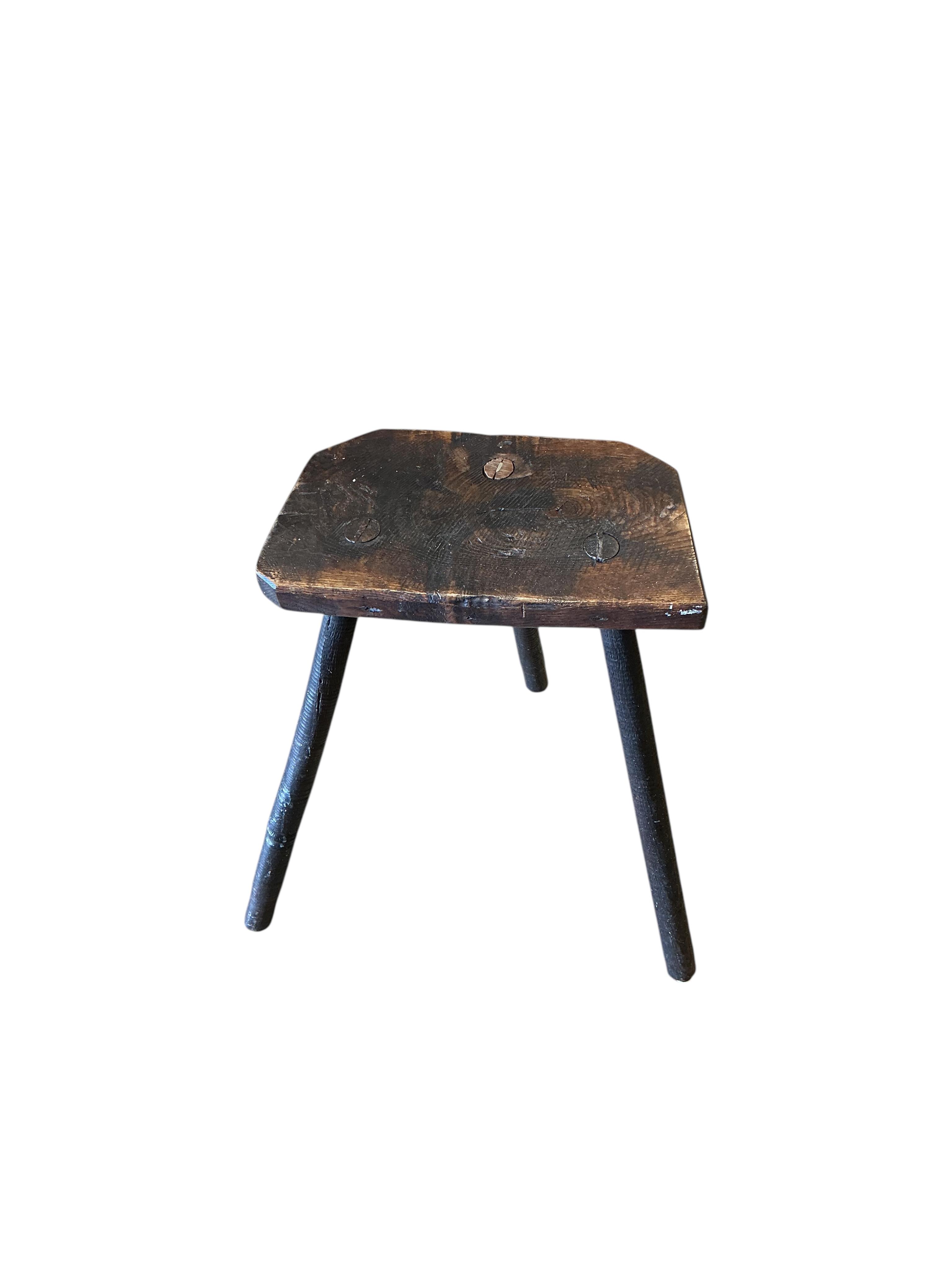 A late 18th / early 19th century Sheffield, cutlers stool, width 54cm, depth 42cm, height 55cm